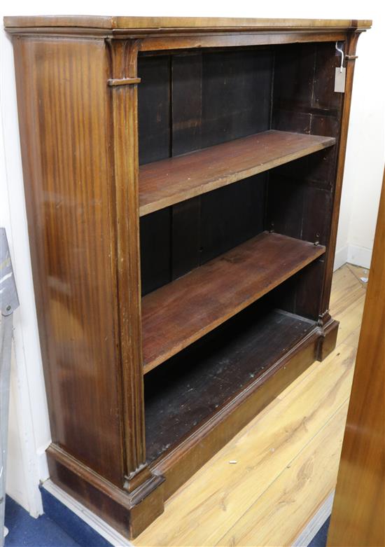 A Victorian open bookcase, W.108cm